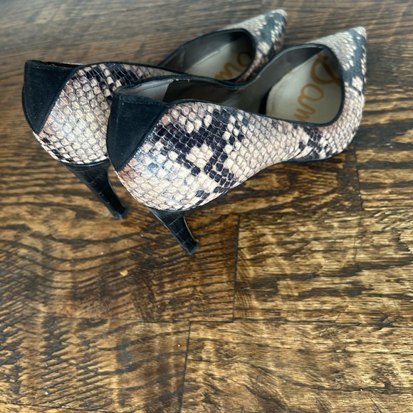 Sam Edelman Hazel Snakeskin Stiletto Heels Pump Size 10M - Picture 8 of 11